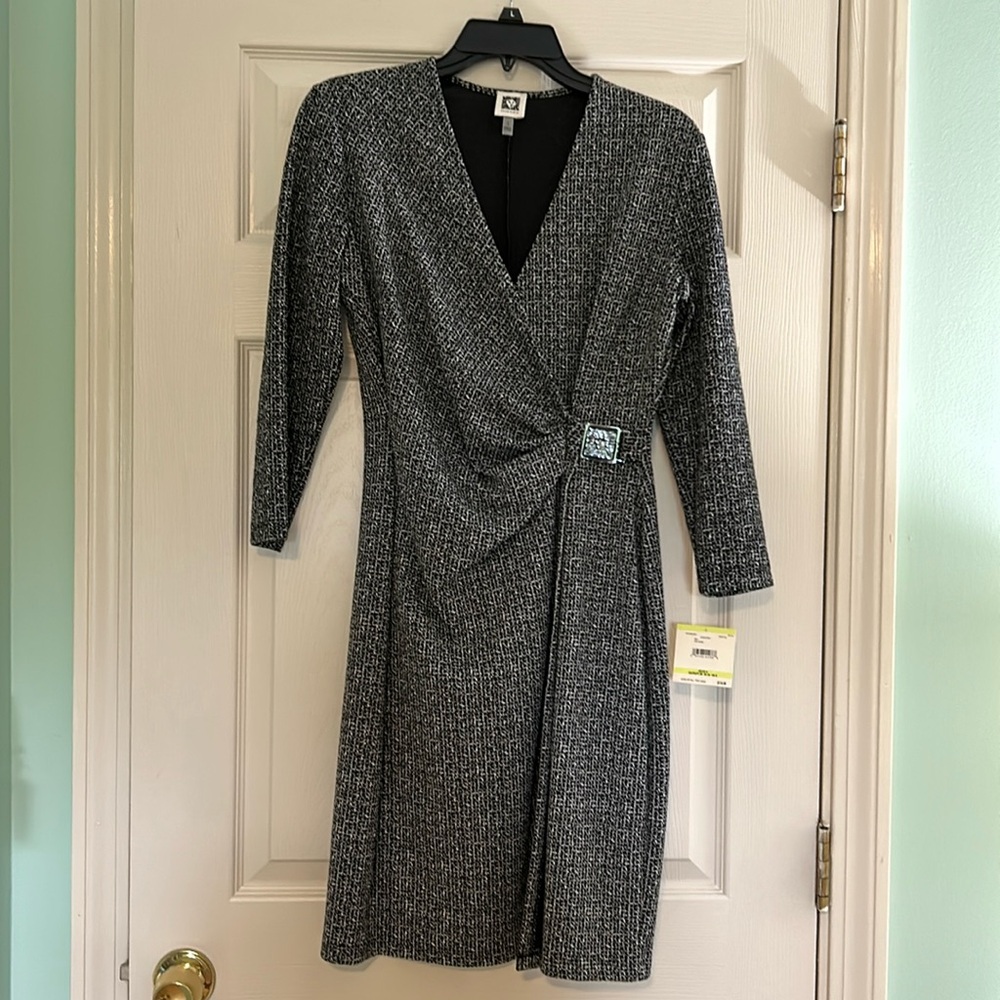 NWT. Anne Klein Faux Wrap Dress